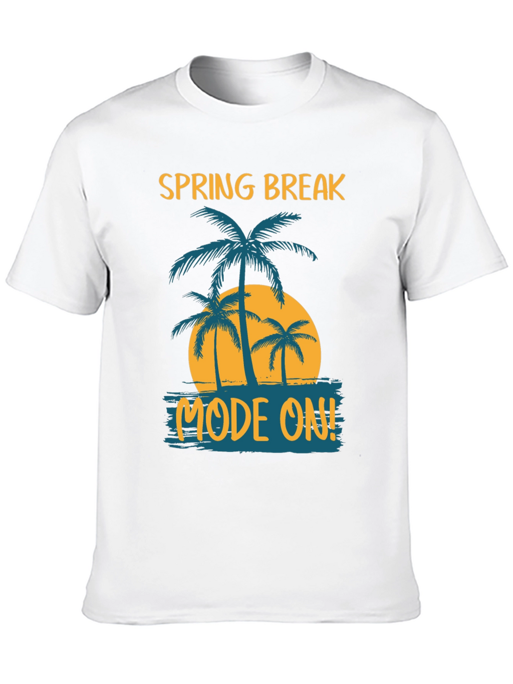 Spring Break Mode On Black Graphic Tee