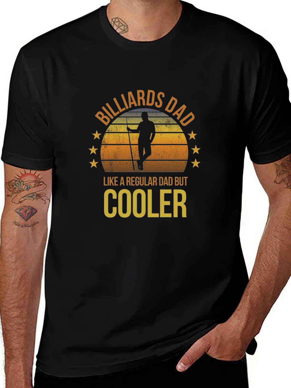 Billiards Dad T-Shirt - Cool Fathers Day Gift