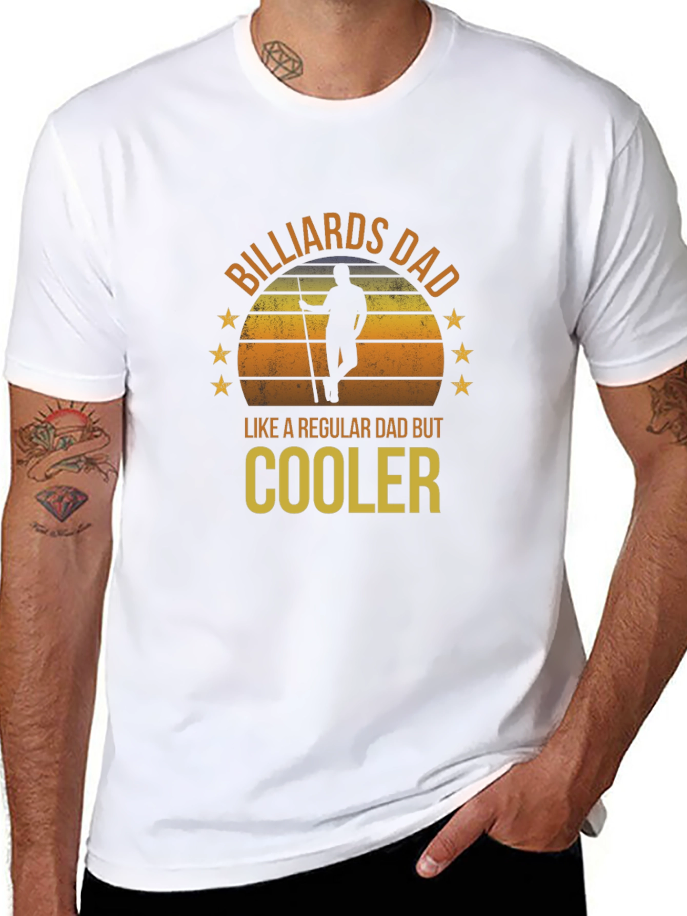 Billiards Dad T-Shirt - Cool Fathers Day Gift
