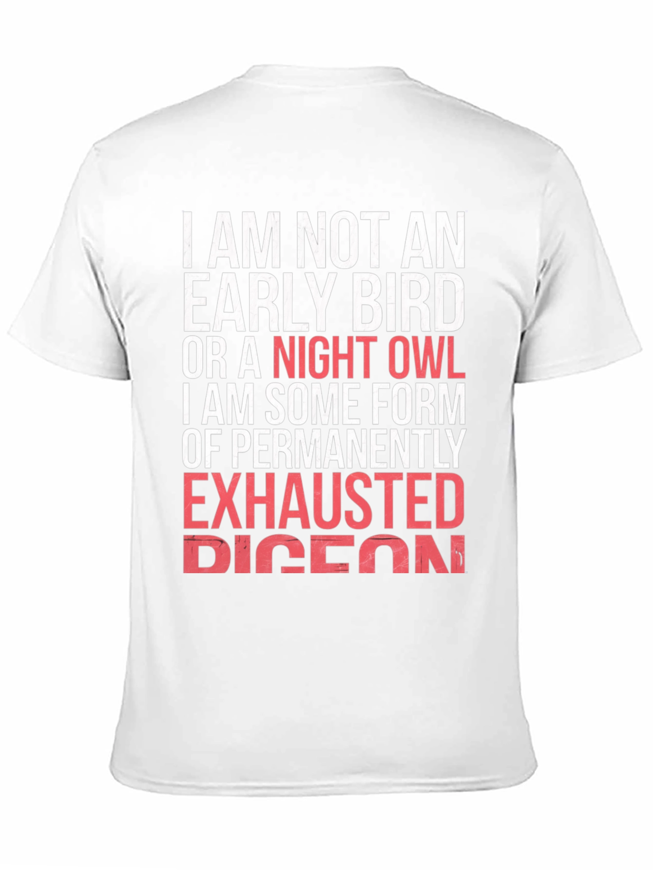 Funny Exhausted Pigeon Graphic T-Shirt