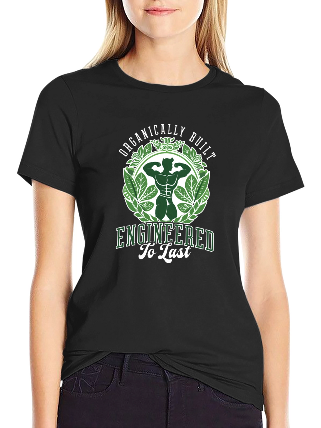 Organically Built Mens Black Graphic T-Shirt