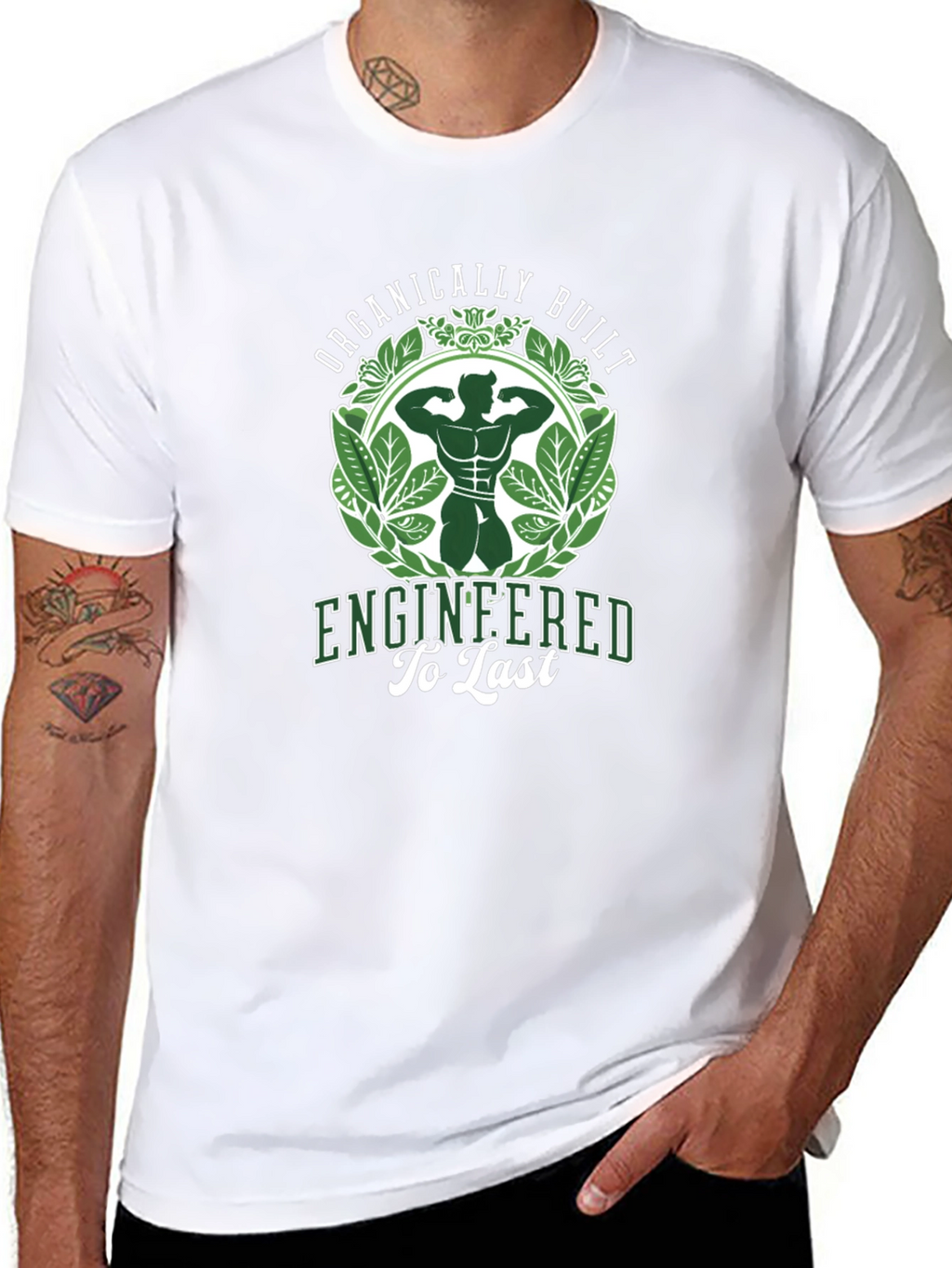 Organically Built Mens Black Graphic T-Shirt