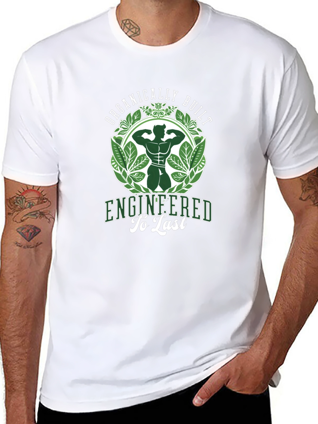 Organically Built Mens Black Graphic T-Shirt