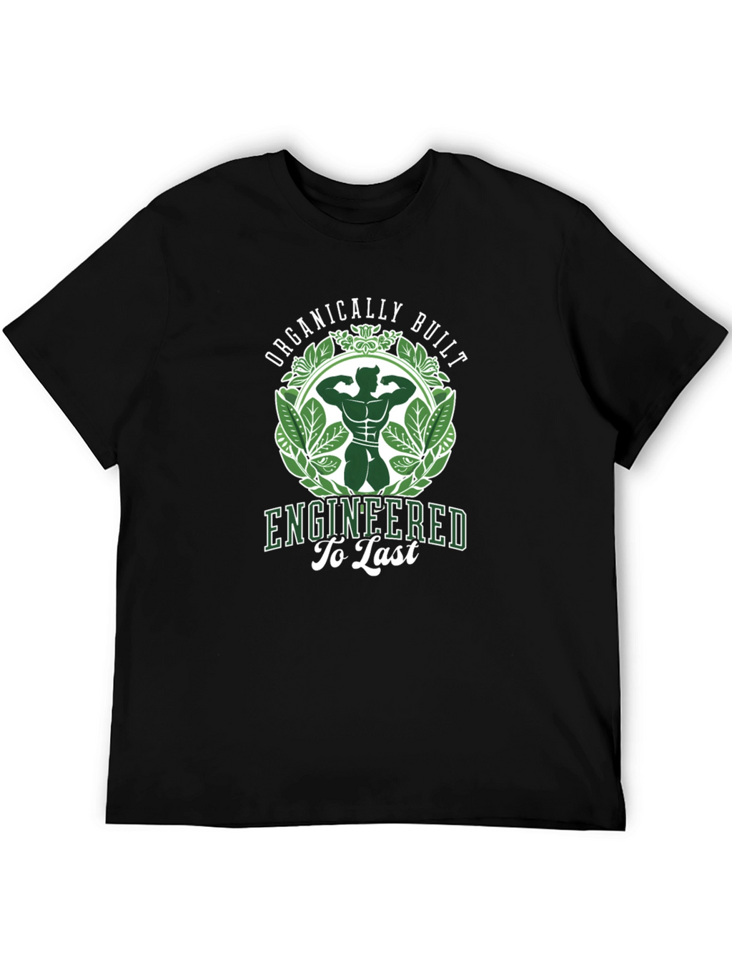 Organically Built Mens Black Graphic T-Shirt