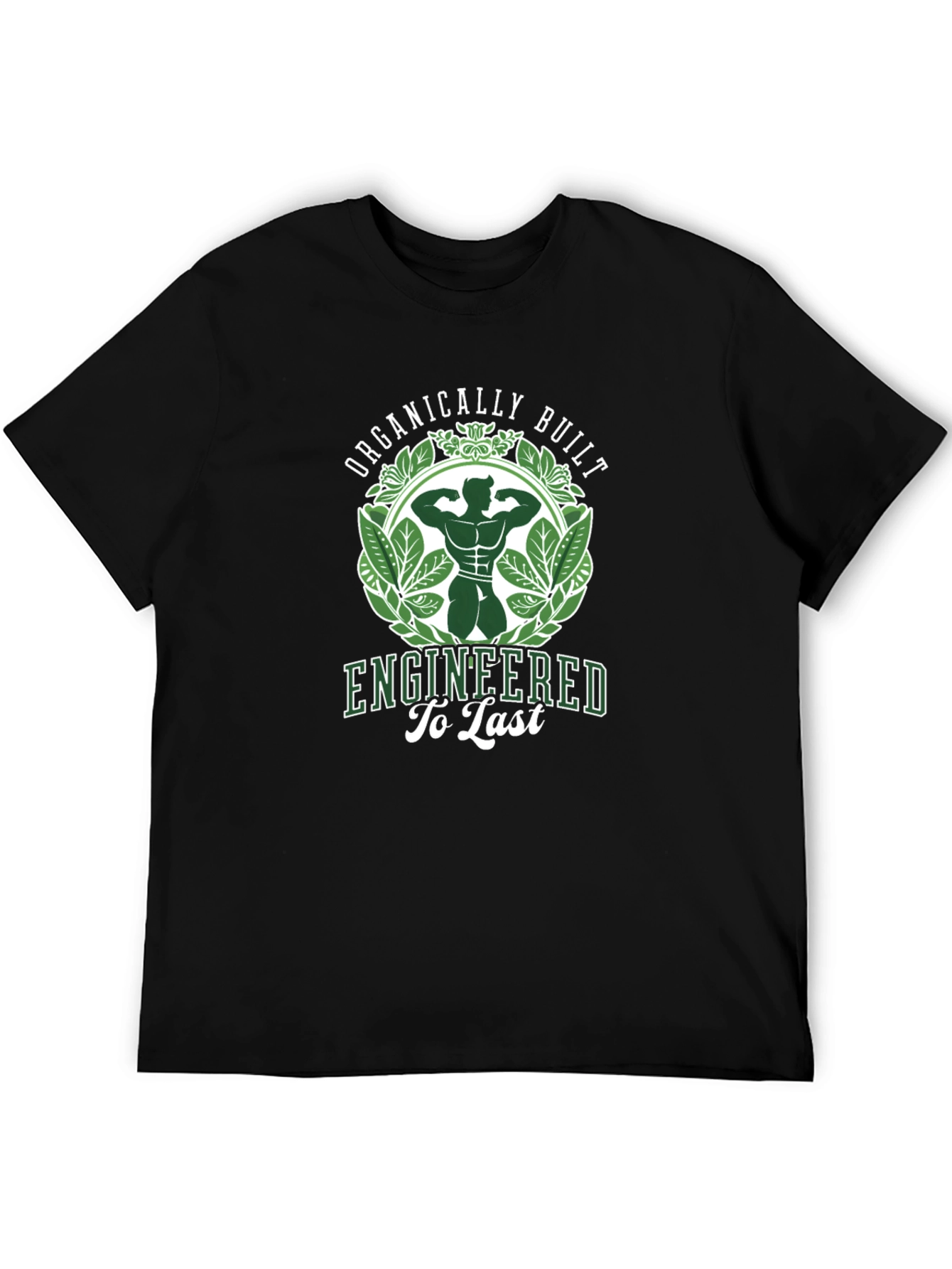 Organically Built Mens Black Graphic T-Shirt