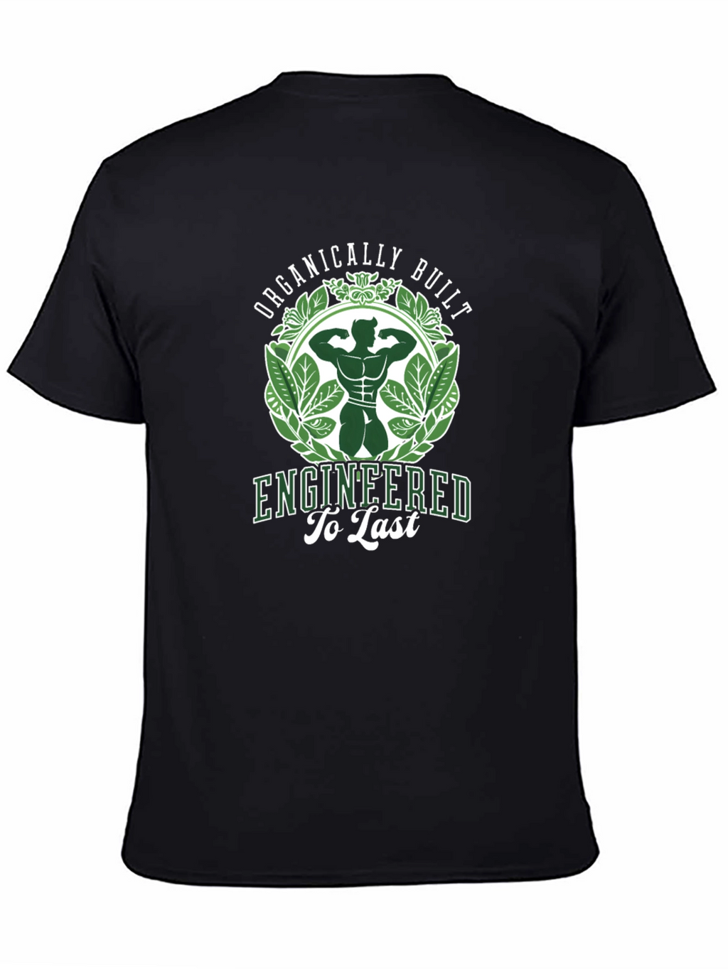 Organically Built Mens Black Graphic T-Shirt