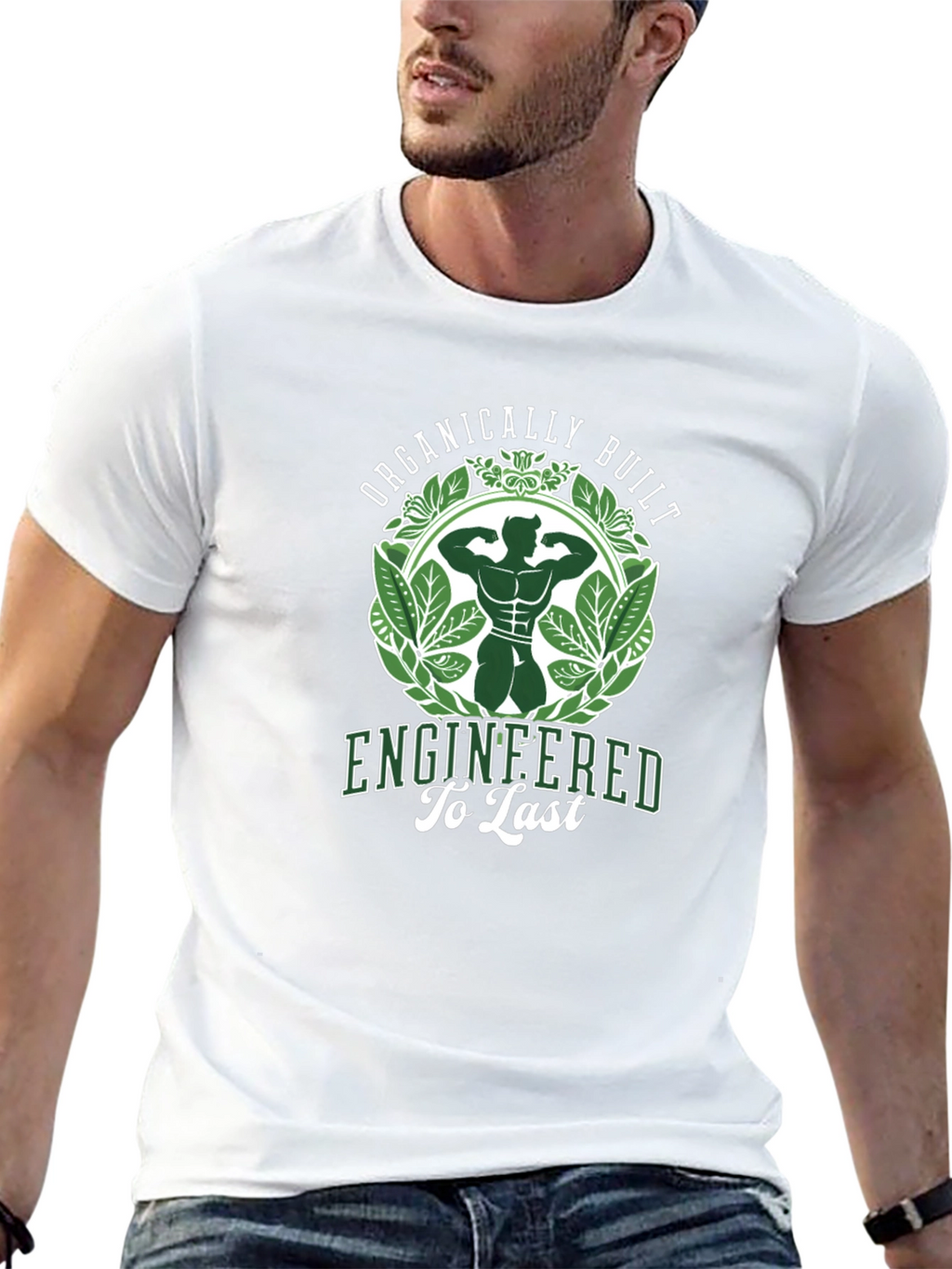 Organically Built Mens Black Graphic T-Shirt
