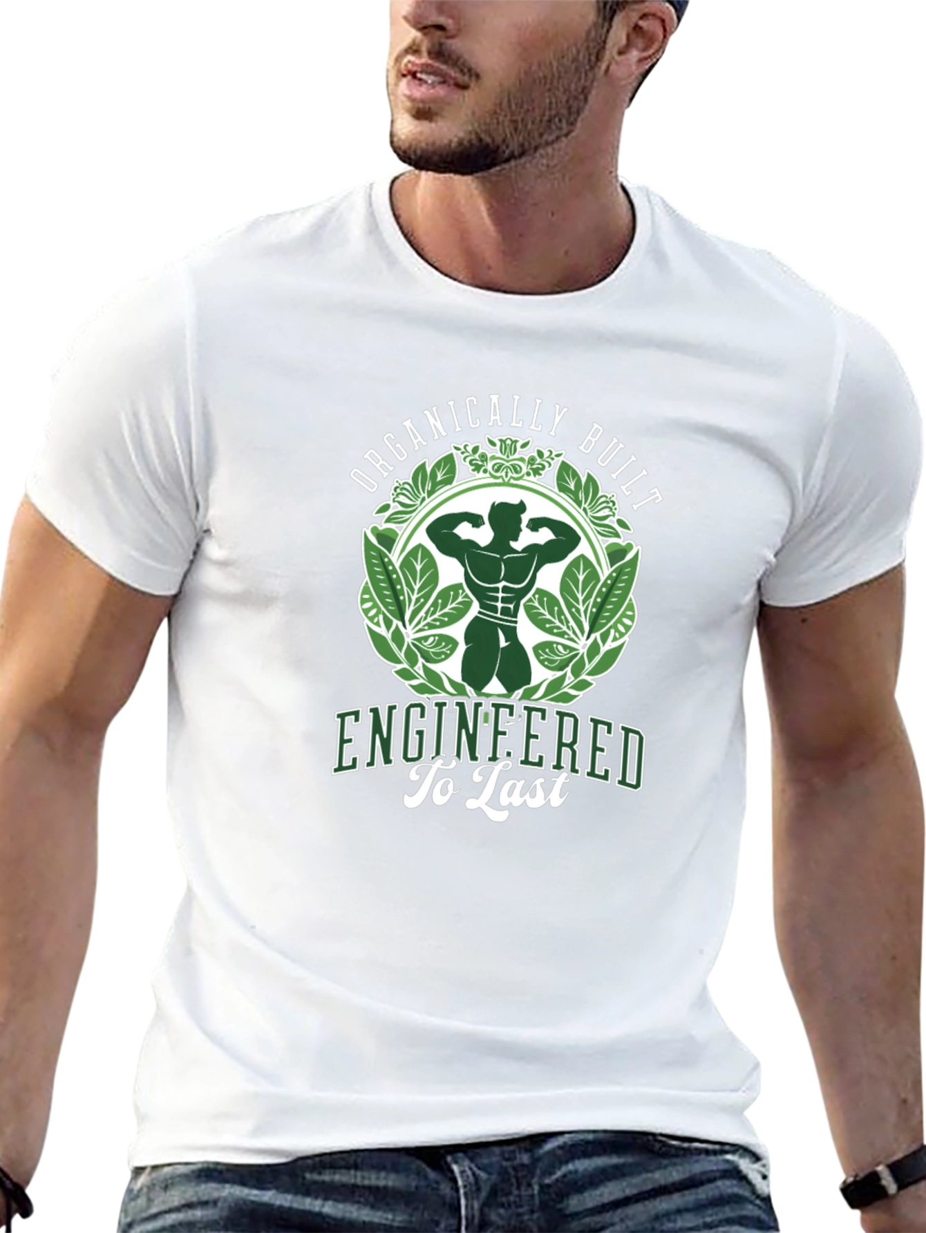 Organically Built Mens Black Graphic T-Shirt