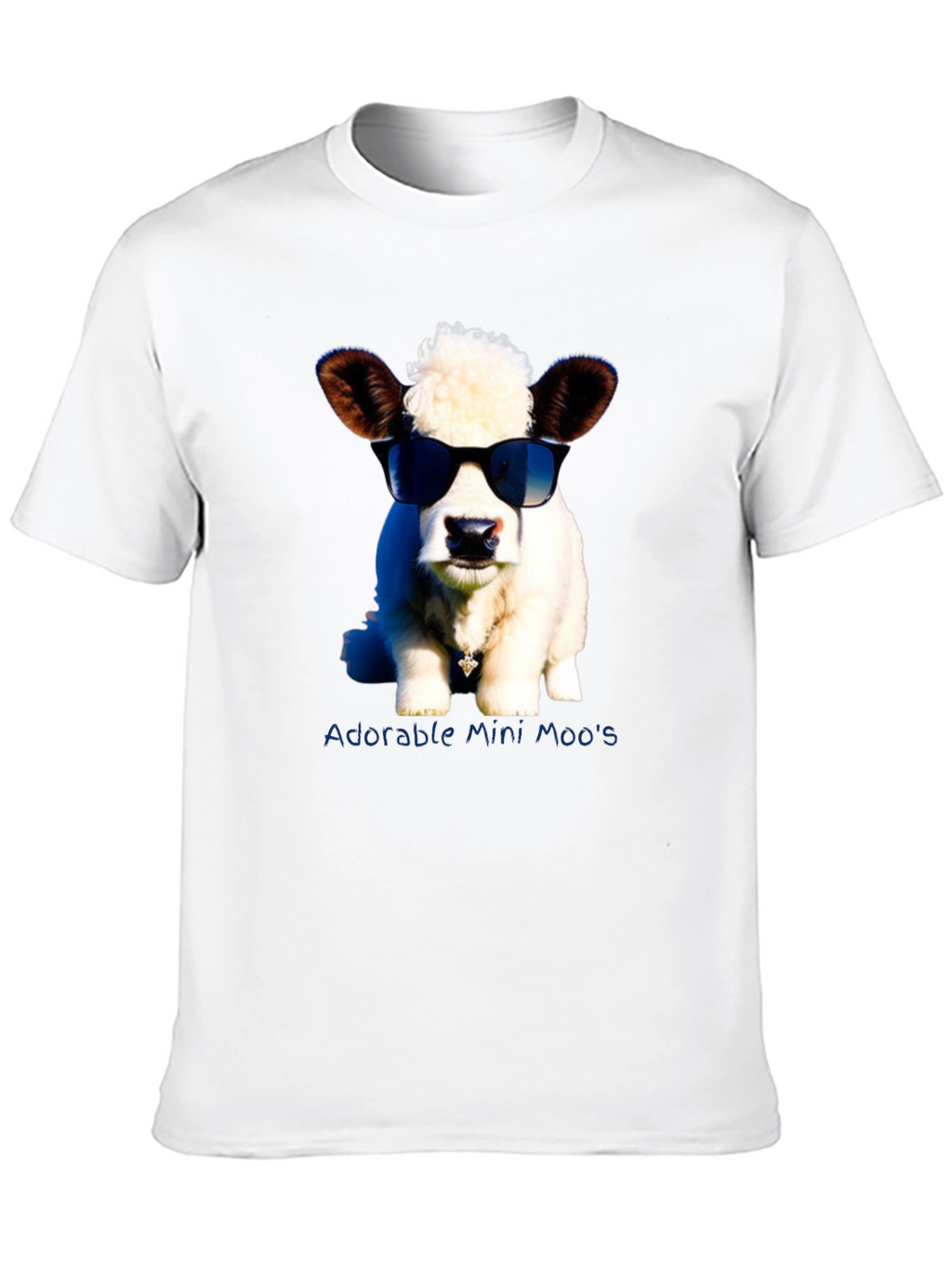 Adorable Mini Moos T-Shirt - Novelty Cow Tee