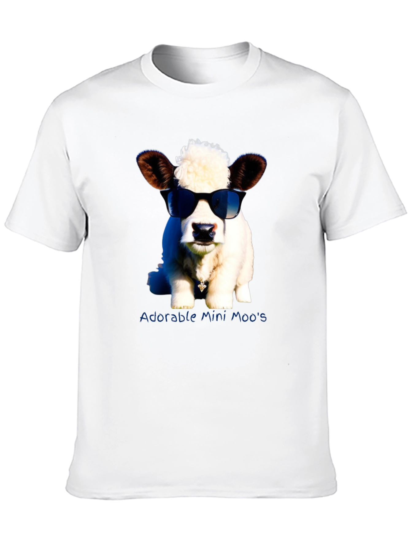 Adorable Mini Moos T-Shirt - Novelty Cow Tee