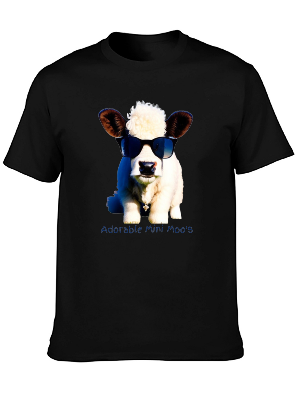 Adorable Mini Moos T-Shirt - Novelty Cow Tee