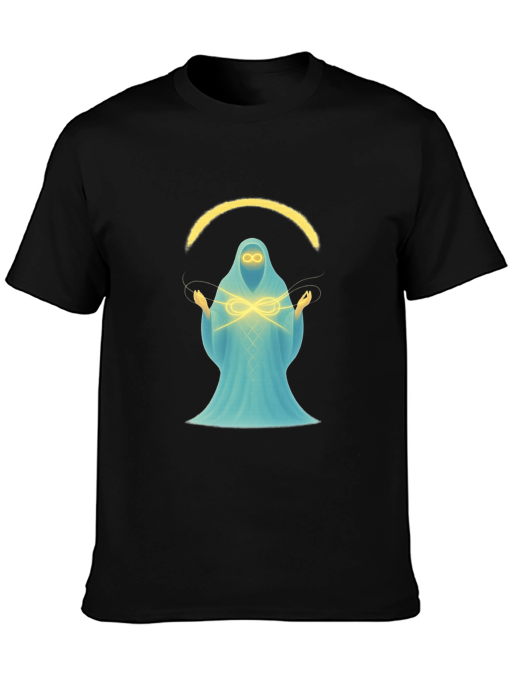 Mystic Spirit Graphic Tee - Black Cotton Blend