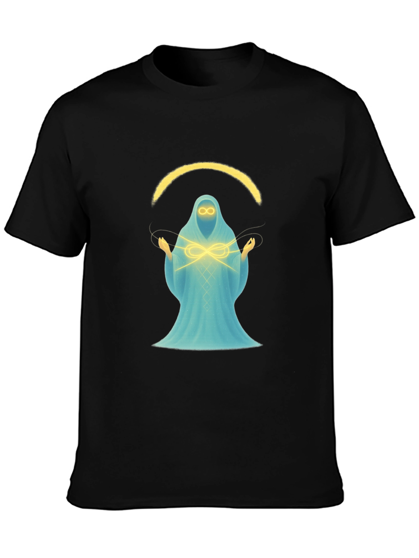 Mystic Spirit Graphic Tee - Black Cotton Blend