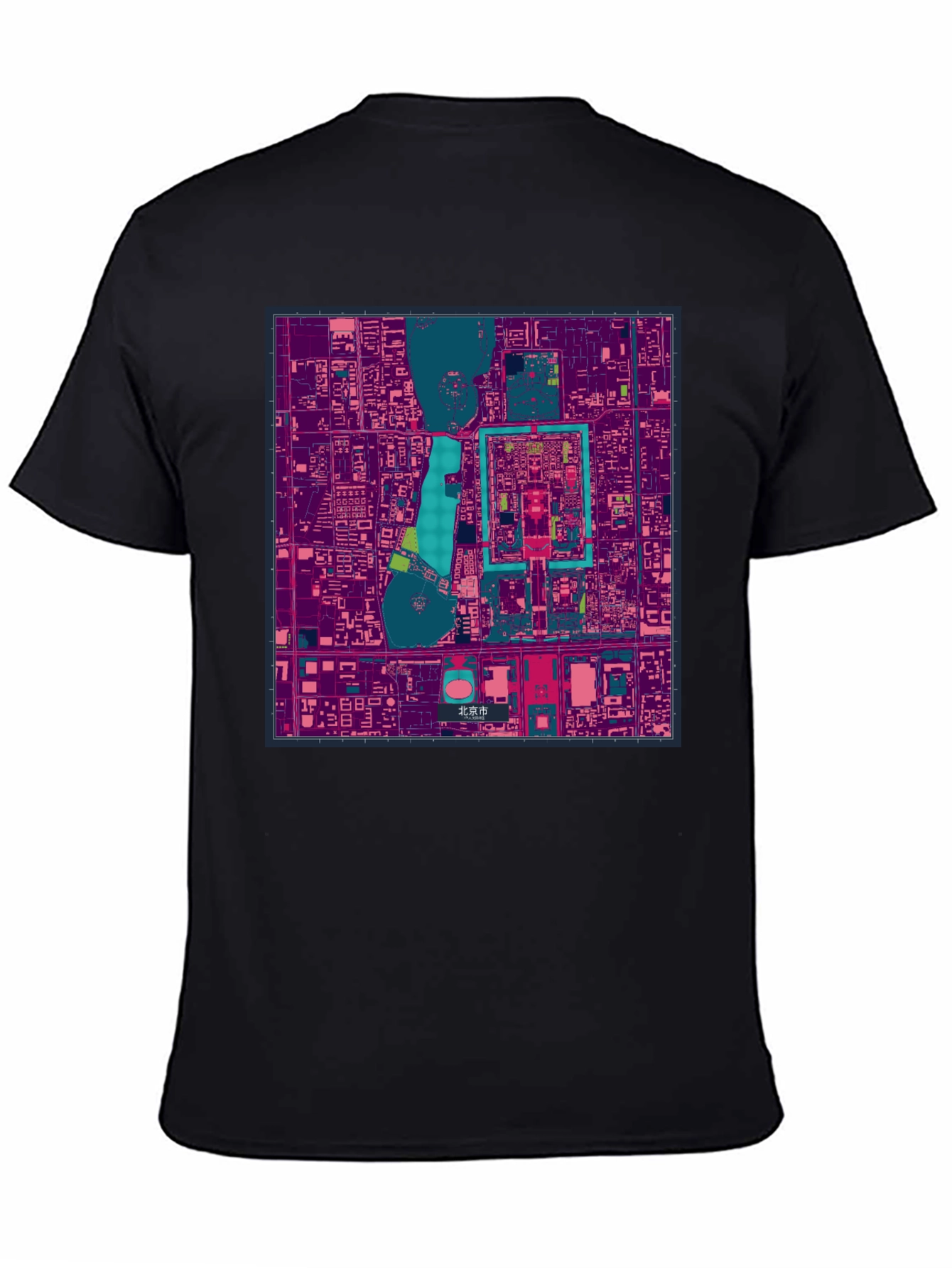 Beijing China City Map Graphic T-Shirt