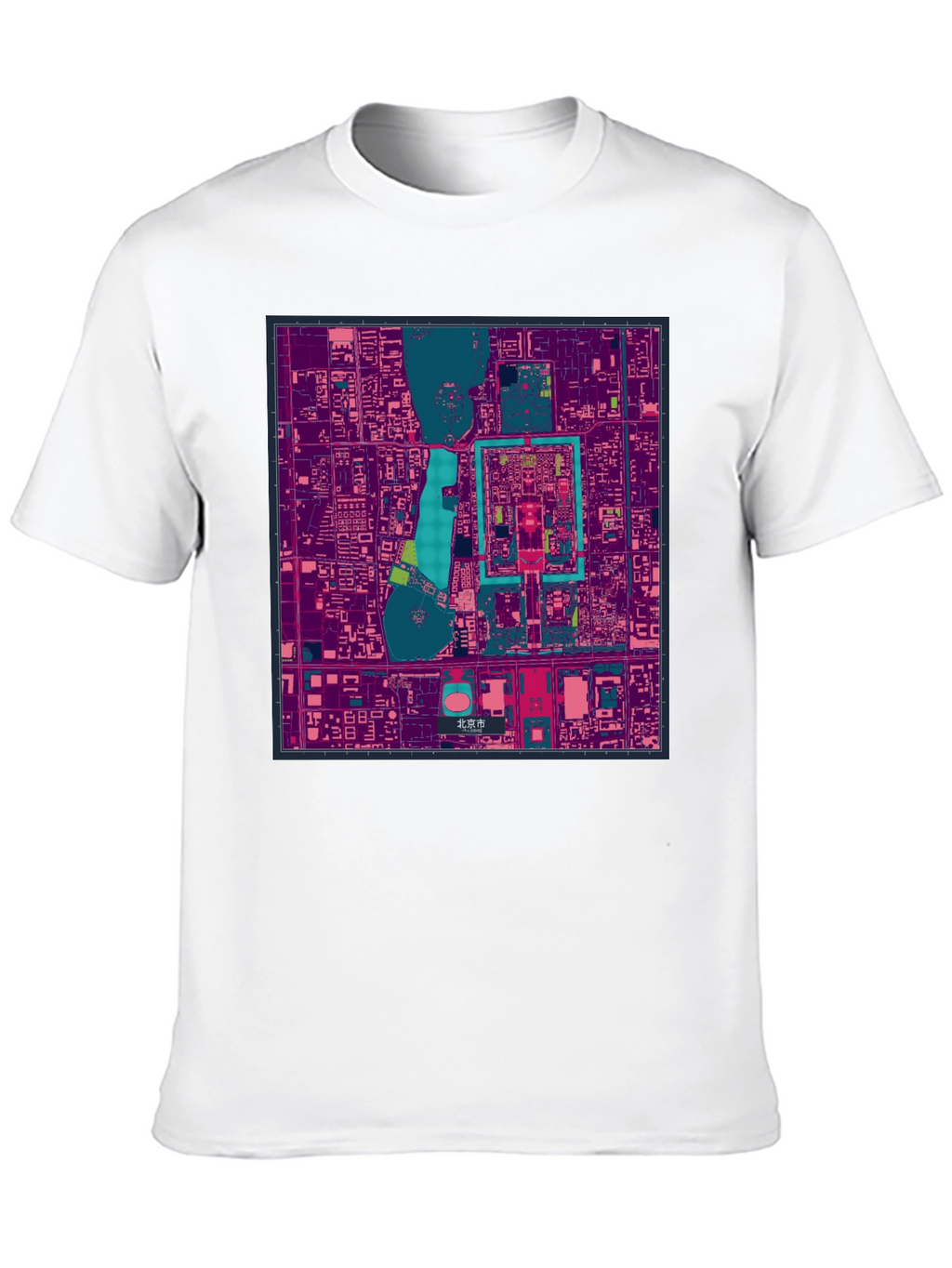 Beijing China City Map Graphic T-Shirt