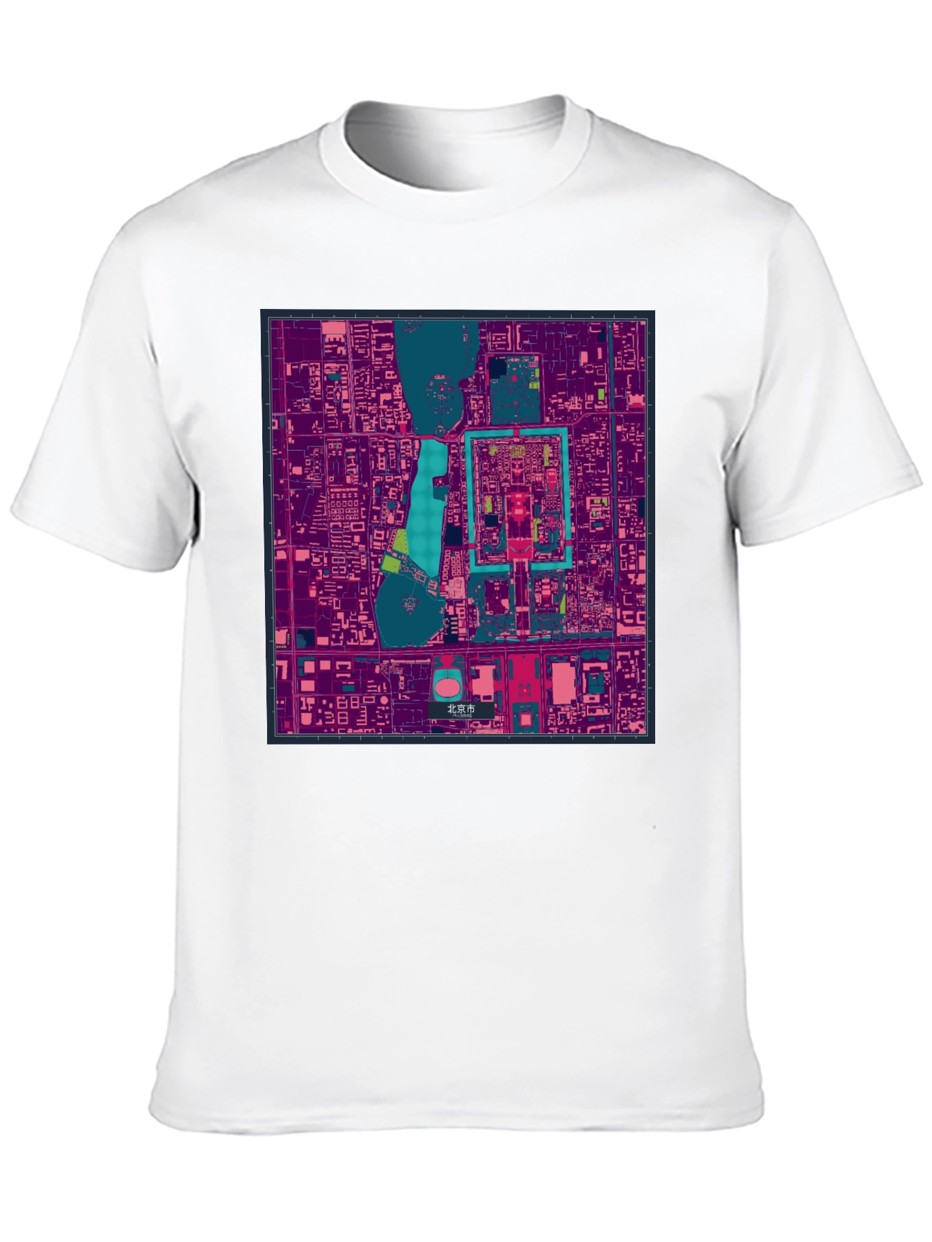 Beijing China City Map Graphic T-Shirt