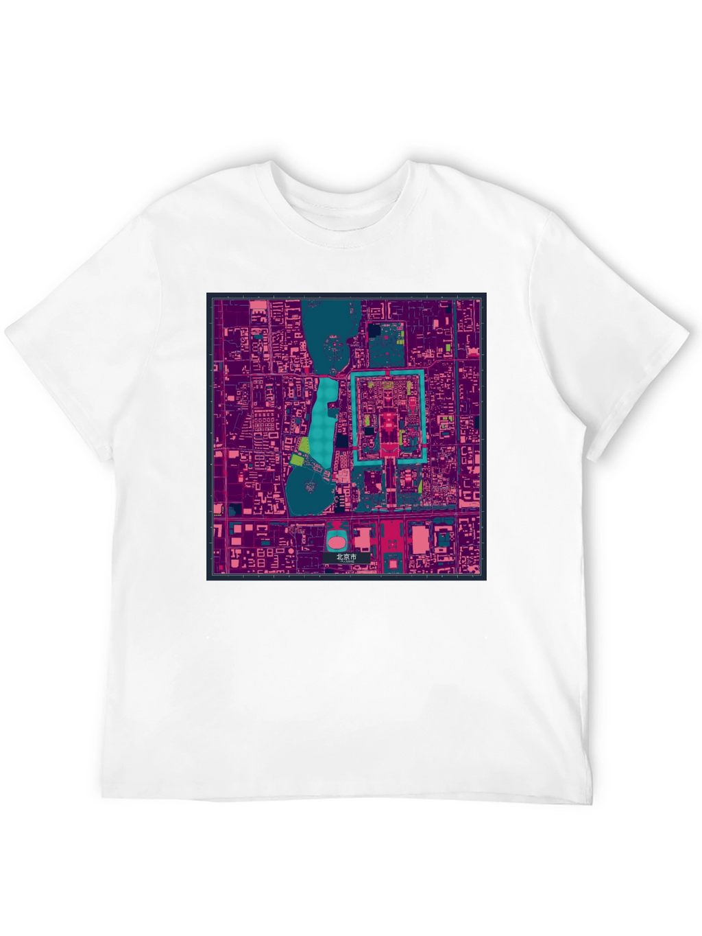 Beijing China City Map Graphic T-Shirt