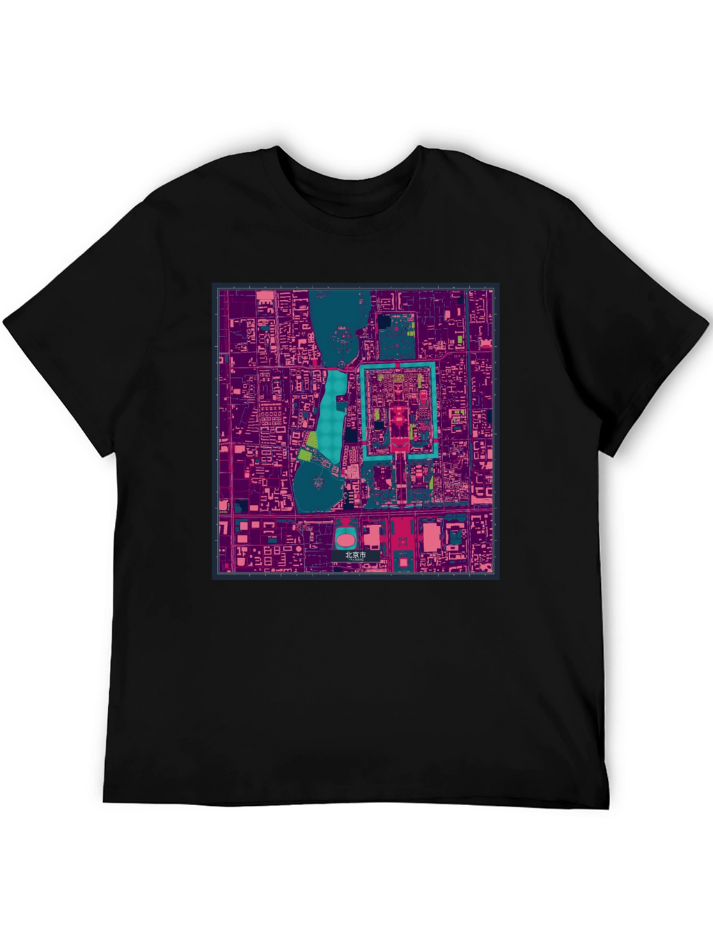 Beijing China City Map Graphic T-Shirt