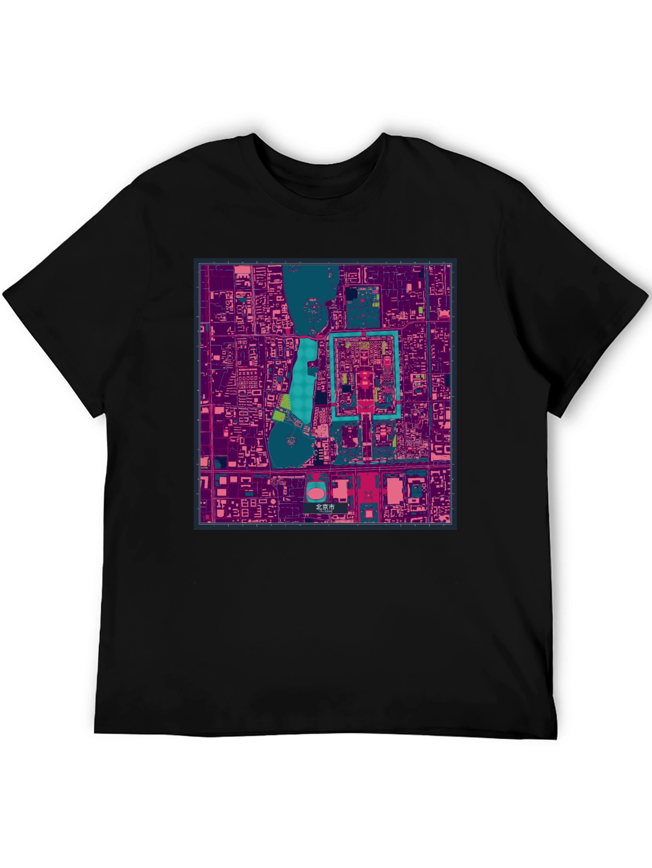 Beijing China City Map Graphic T-Shirt