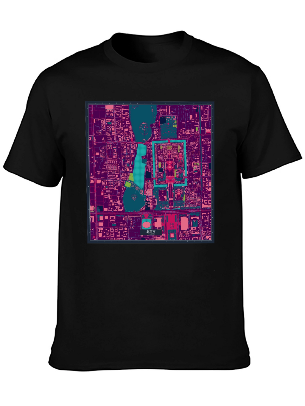 Beijing China City Map Graphic T-Shirt