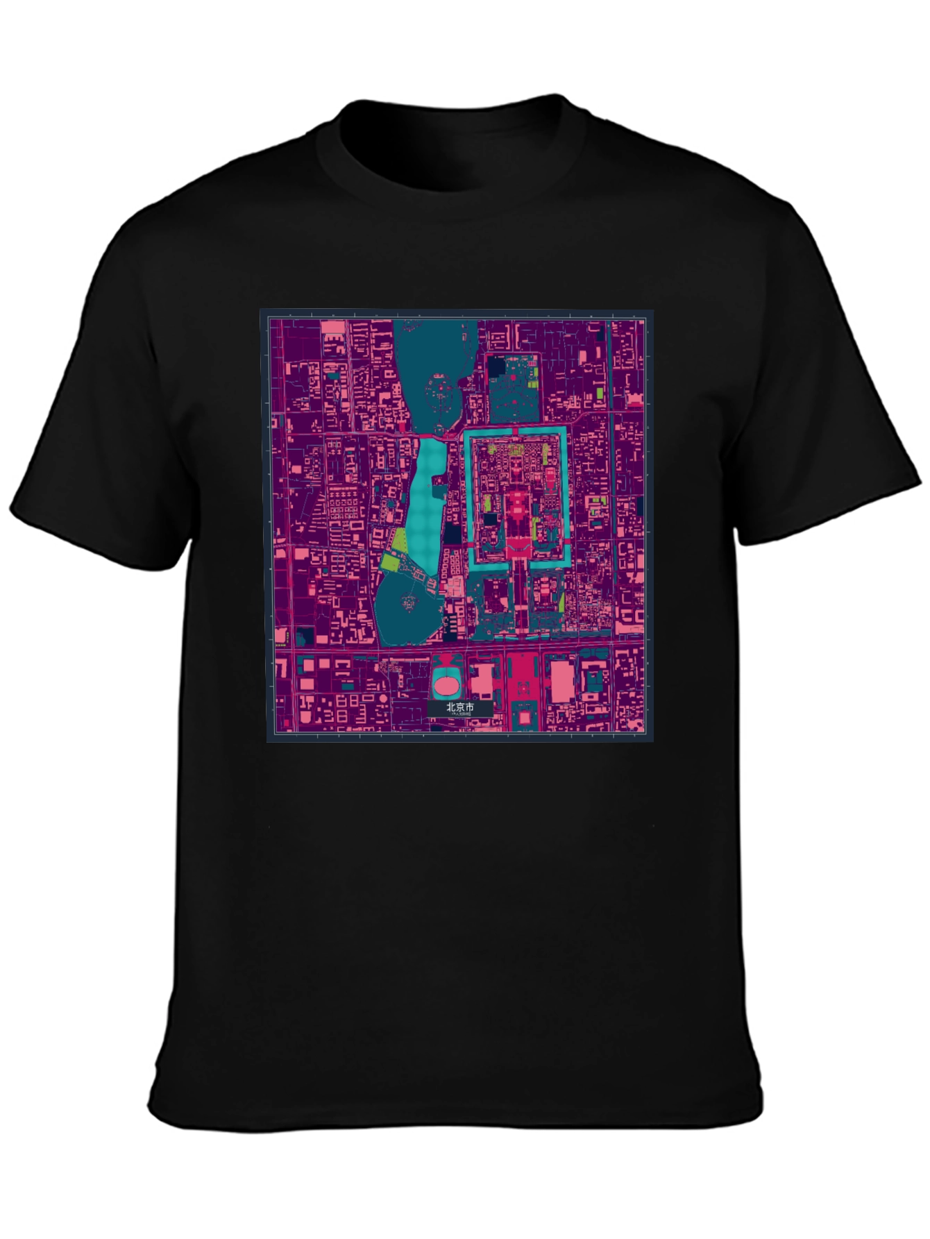 Beijing China City Map Graphic T-Shirt