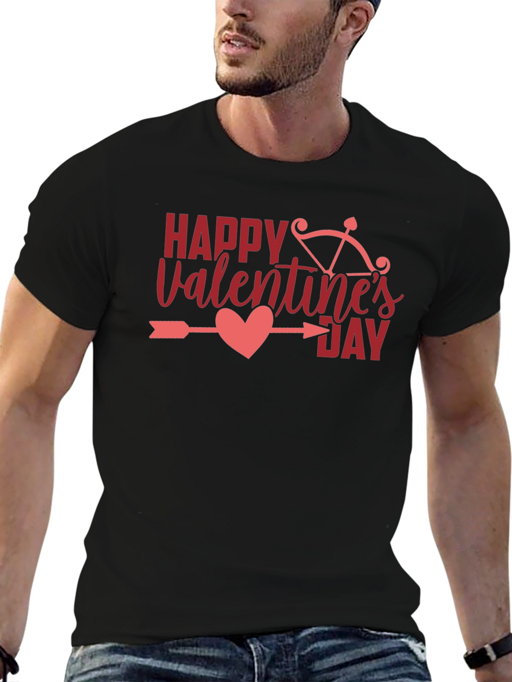 Valentines Day Cupid Arrow Heart Graphic Tee