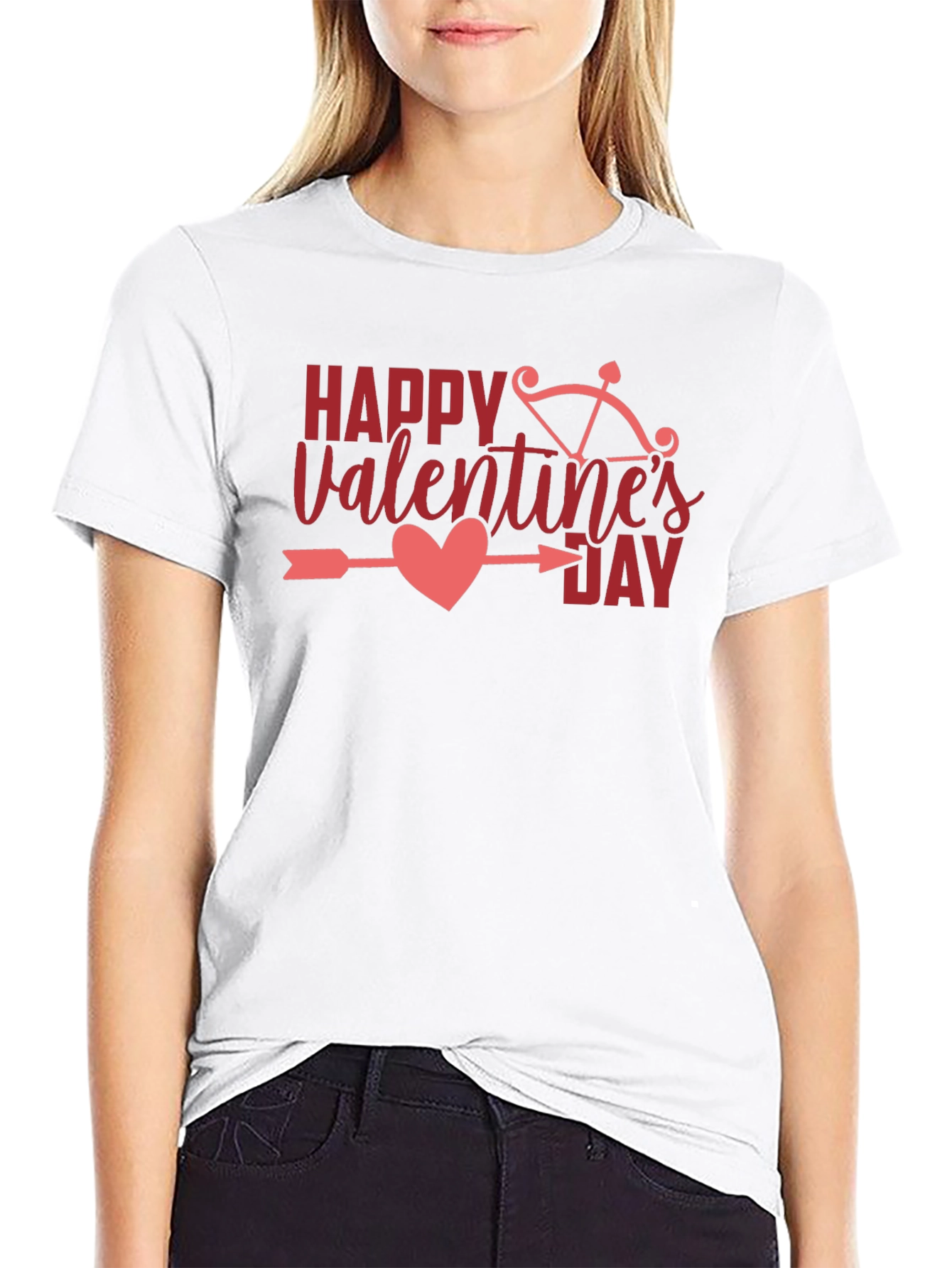Valentines Day Cupid Arrow Heart Graphic Tee