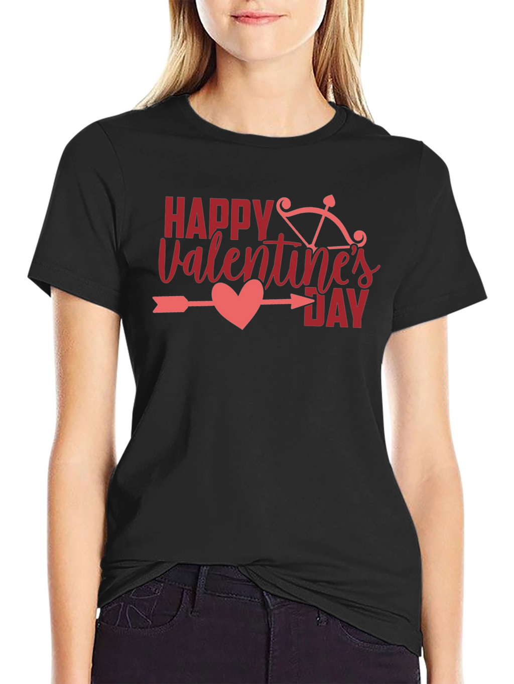 Valentines Day Cupid Arrow Heart Graphic Tee