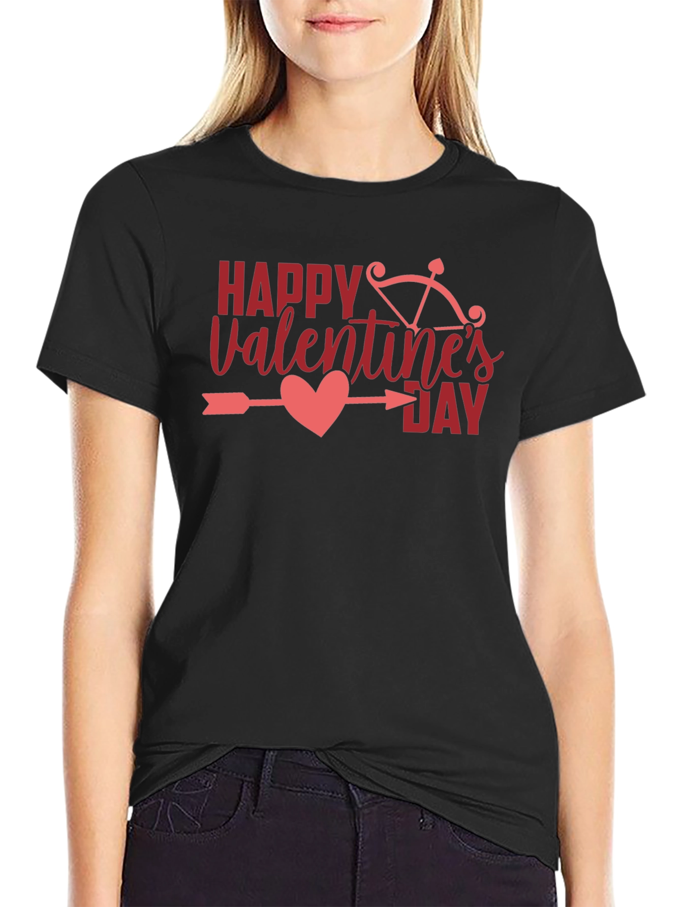 Valentines Day Cupid Arrow Heart Graphic Tee
