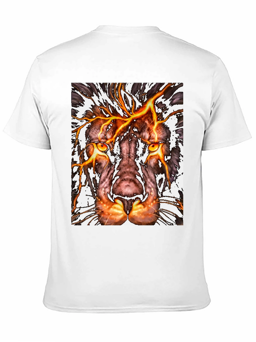 Fiery Lion Graphic Tee - Bold Animal Print
