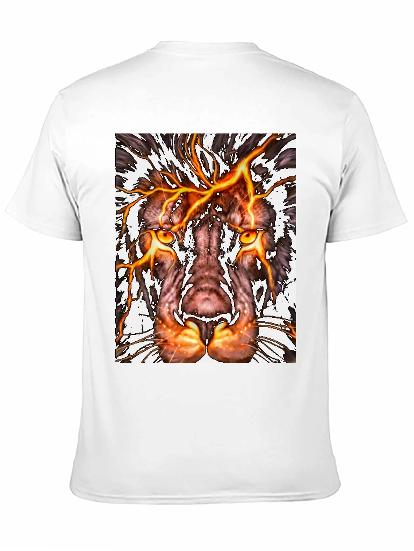 Fiery Lion Graphic Tee - Bold Animal Print
