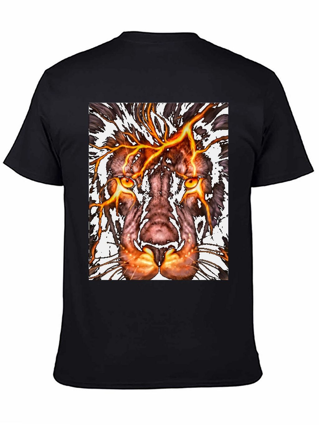 Fiery Lion Graphic Tee - Bold Animal Print