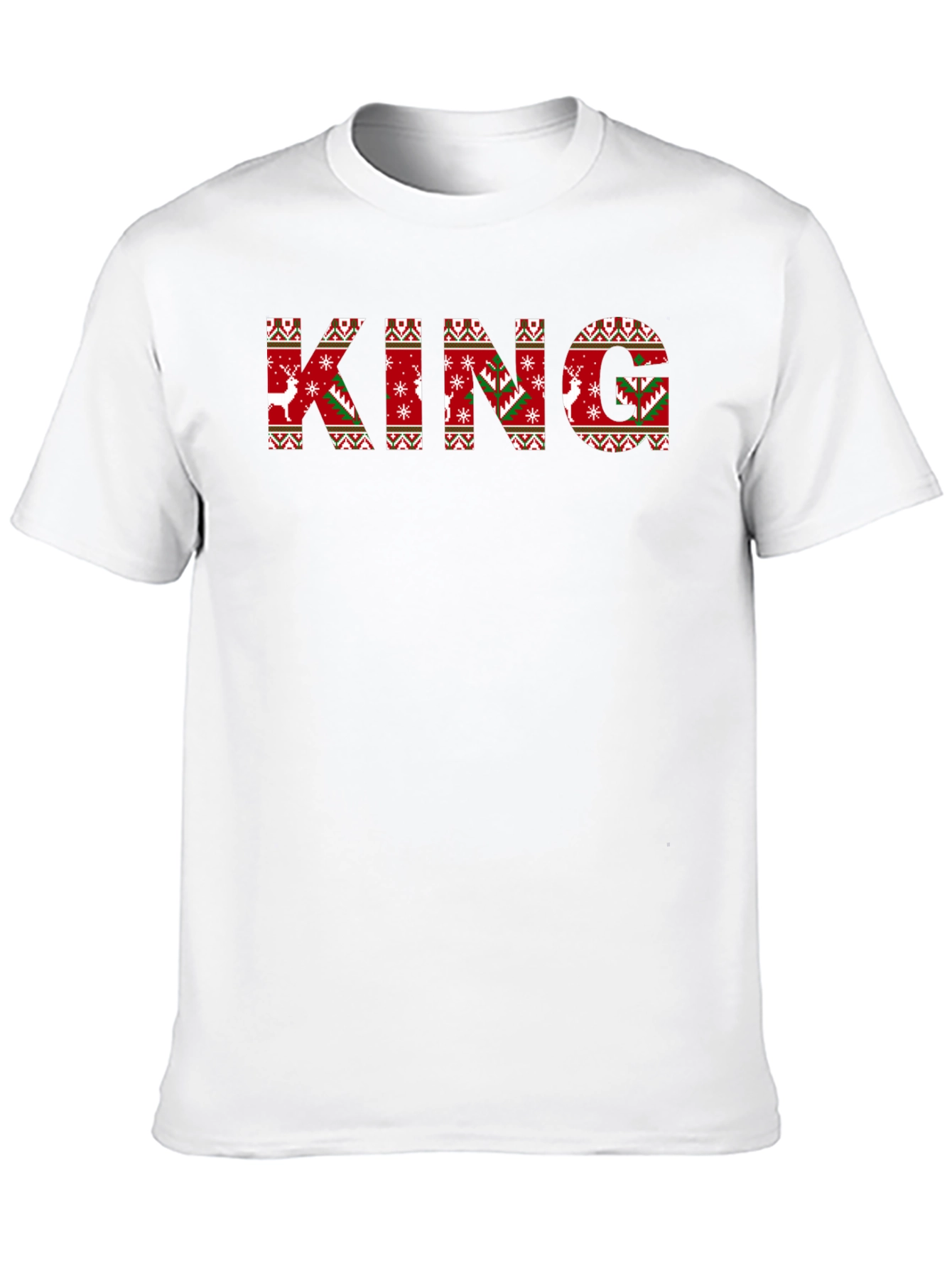 Festive King Christmas Sweater Pattern T-Shirt