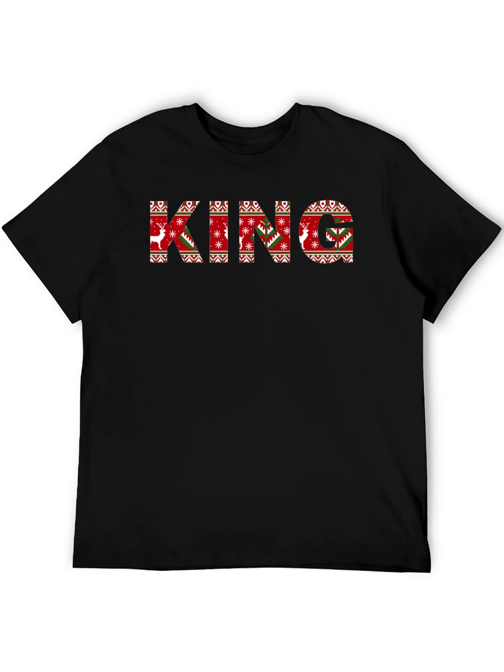 Festive King Christmas Sweater Pattern T-Shirt