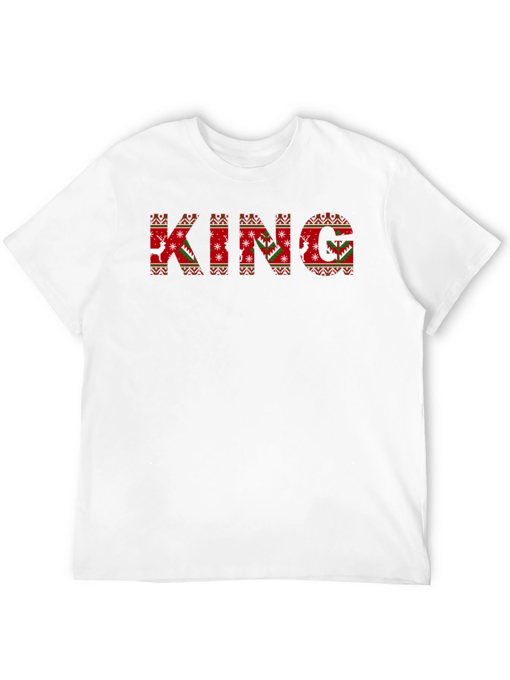 Festive King Christmas Sweater Pattern T-Shirt