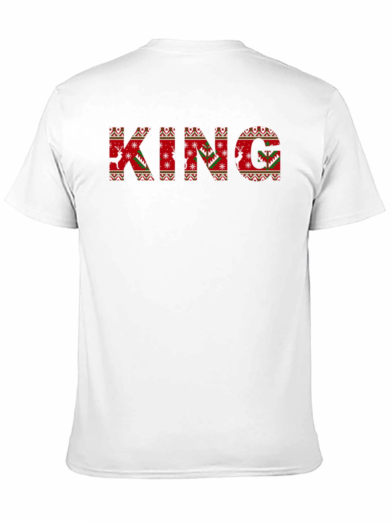 Festive King Christmas Sweater Pattern T-Shirt