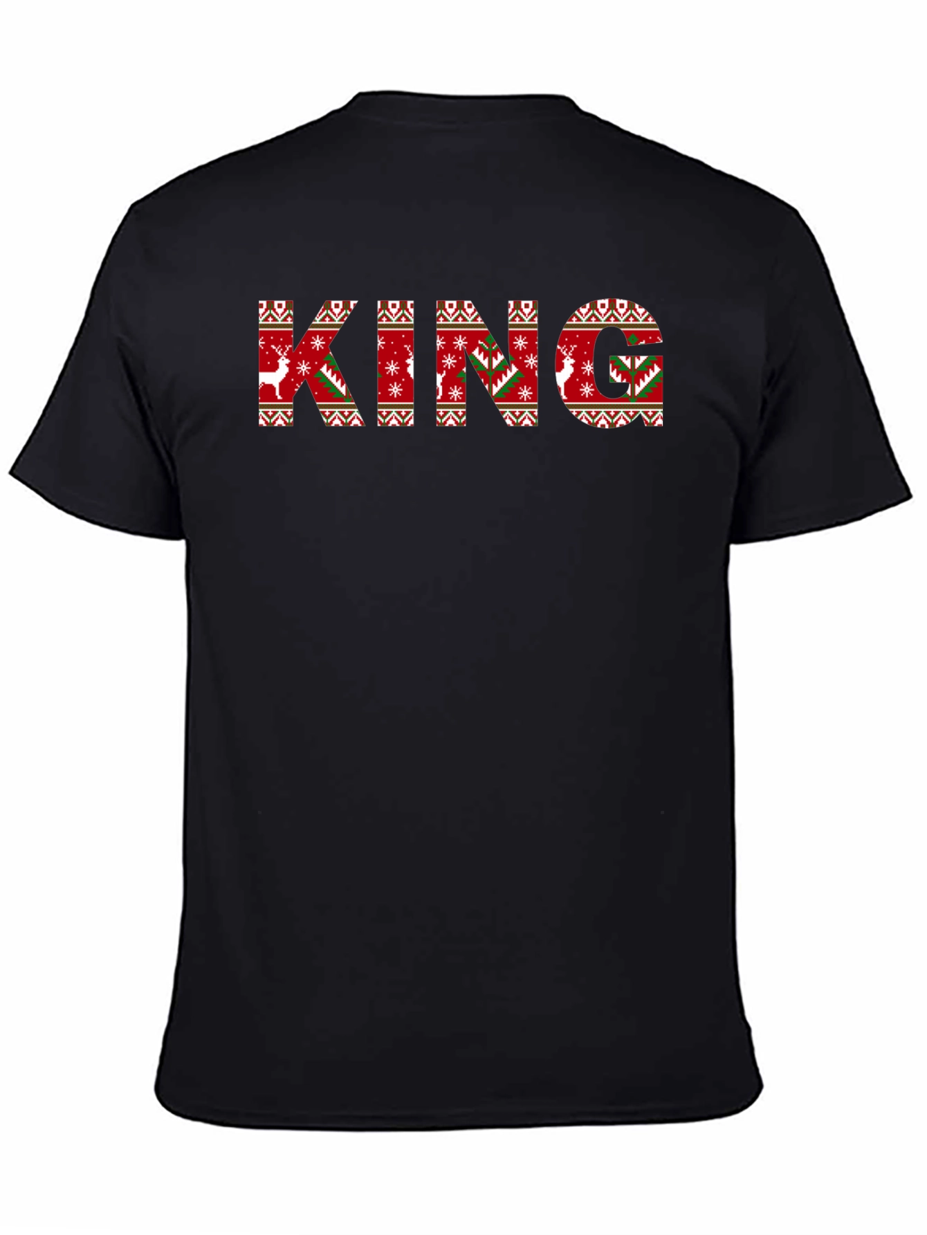 Festive King Christmas Sweater Pattern T-Shirt