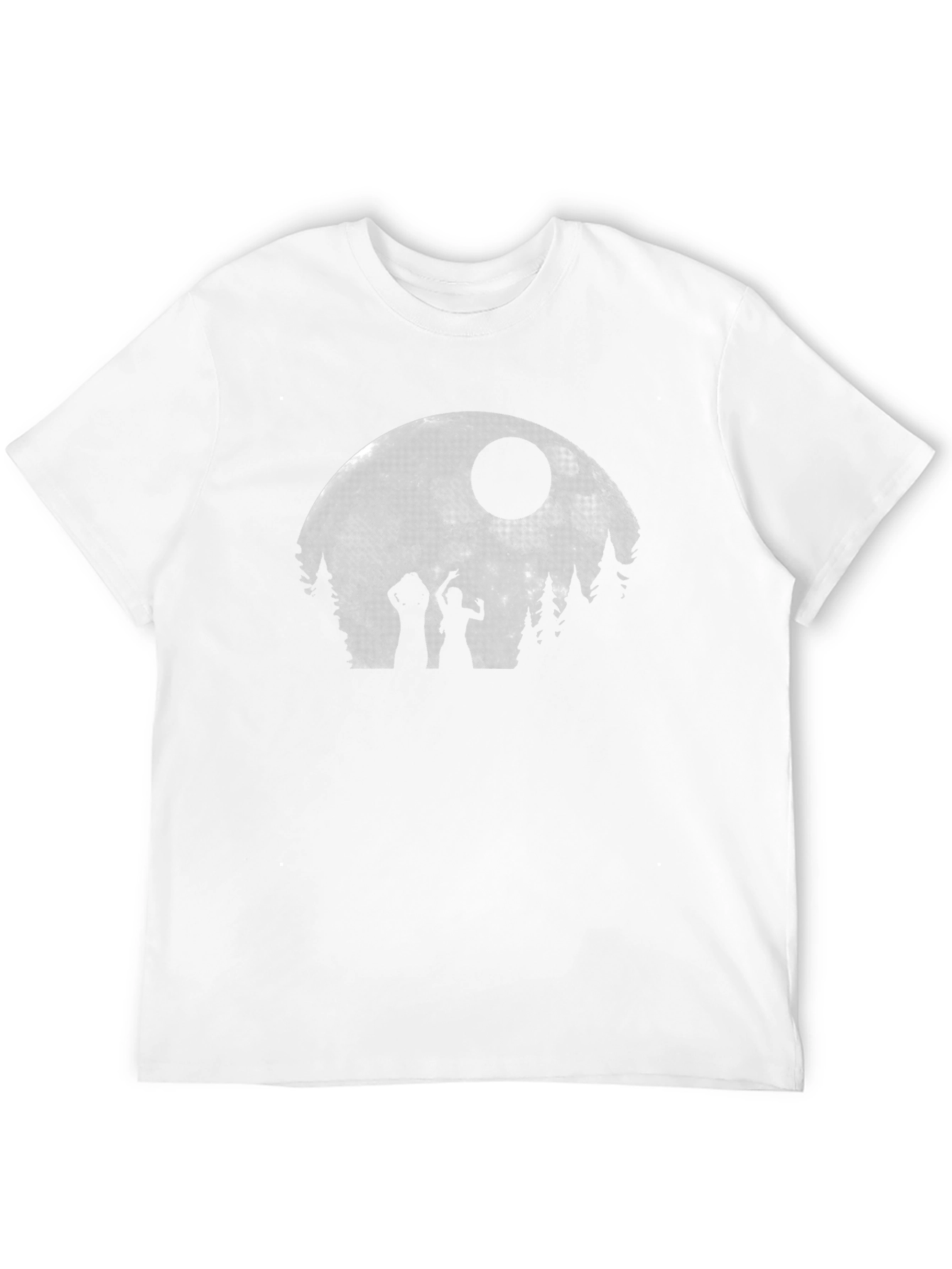 Zombie Moon Halloween Black T-Shirt