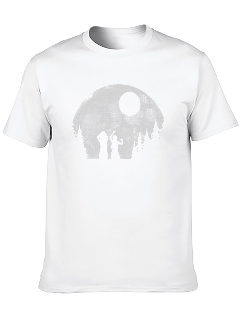 Zombie Moon Halloween Black T-Shirt
