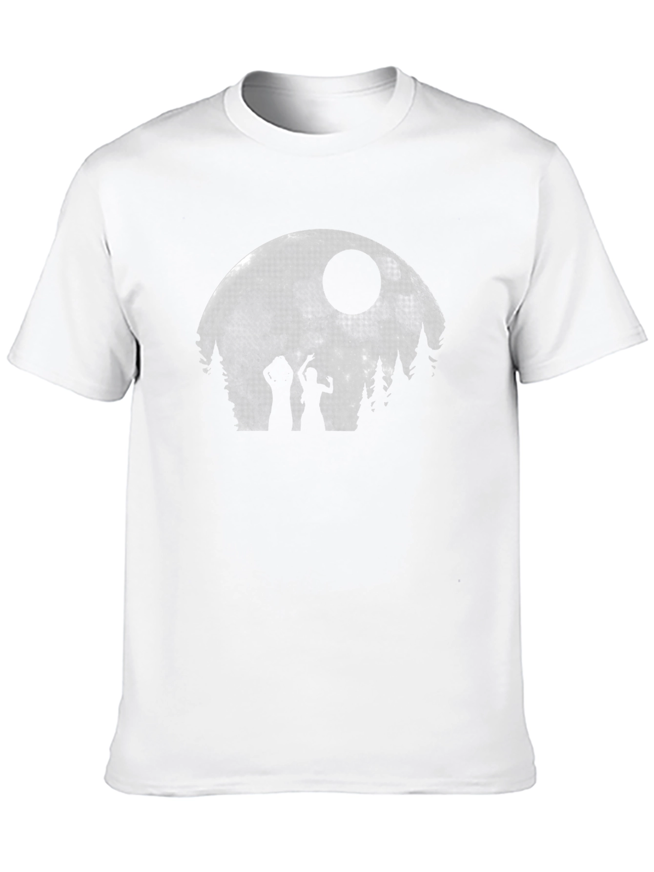 Zombie Moon Halloween Black T-Shirt