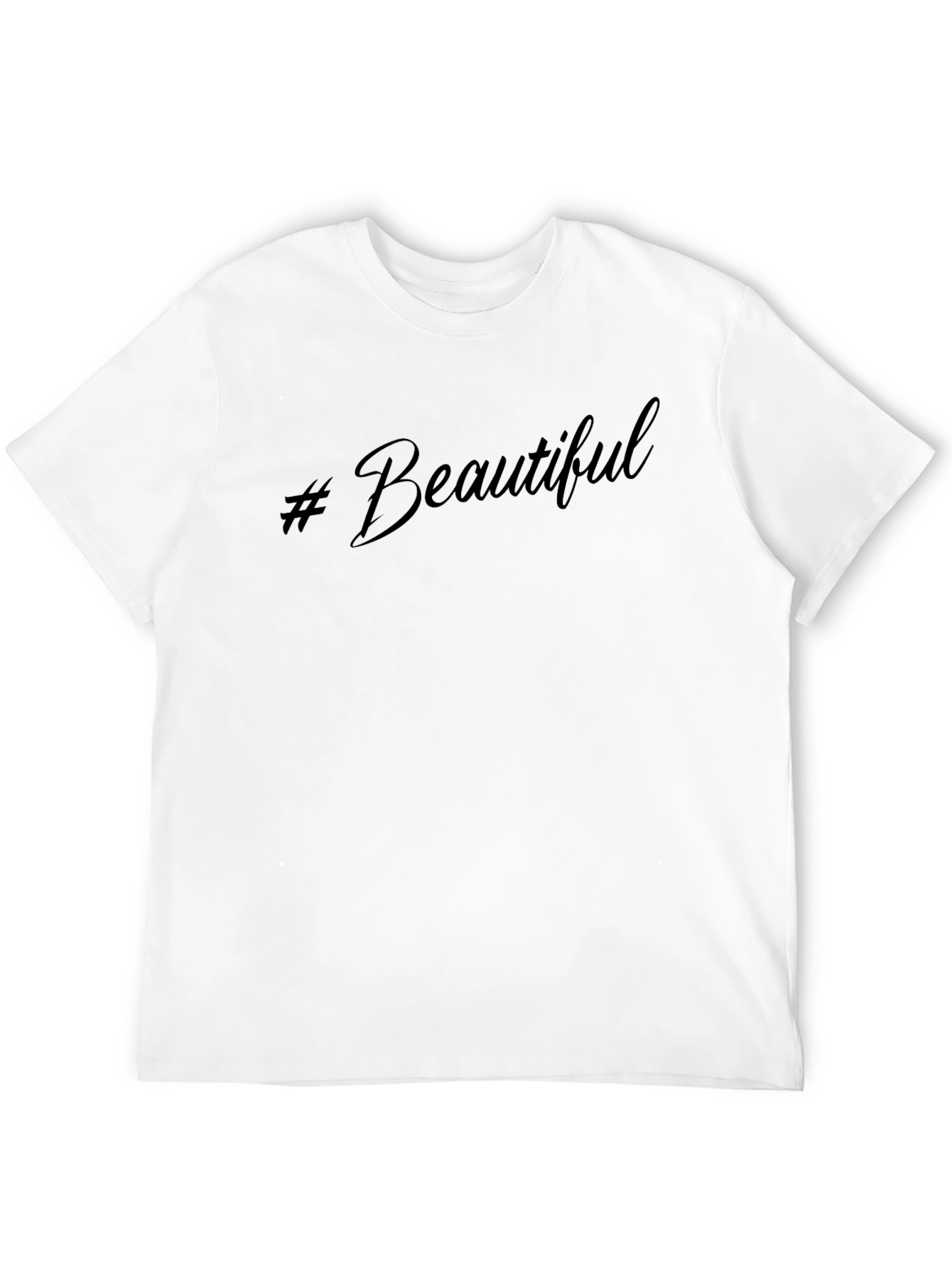 #Beautiful Black Graphic Tee - Stylish Casual Comfort