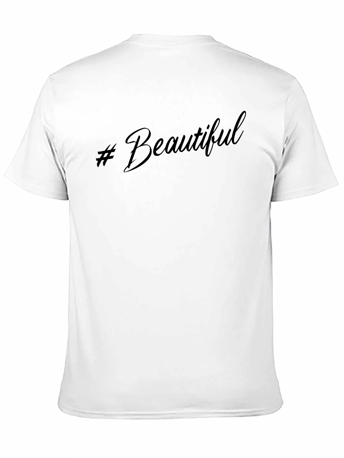 #Beautiful Black Graphic Tee - Stylish Casual Comfort