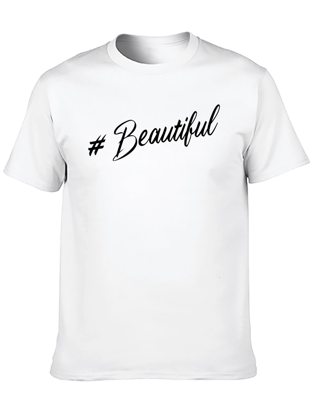#Beautiful Black Graphic Tee - Stylish Casual Comfort