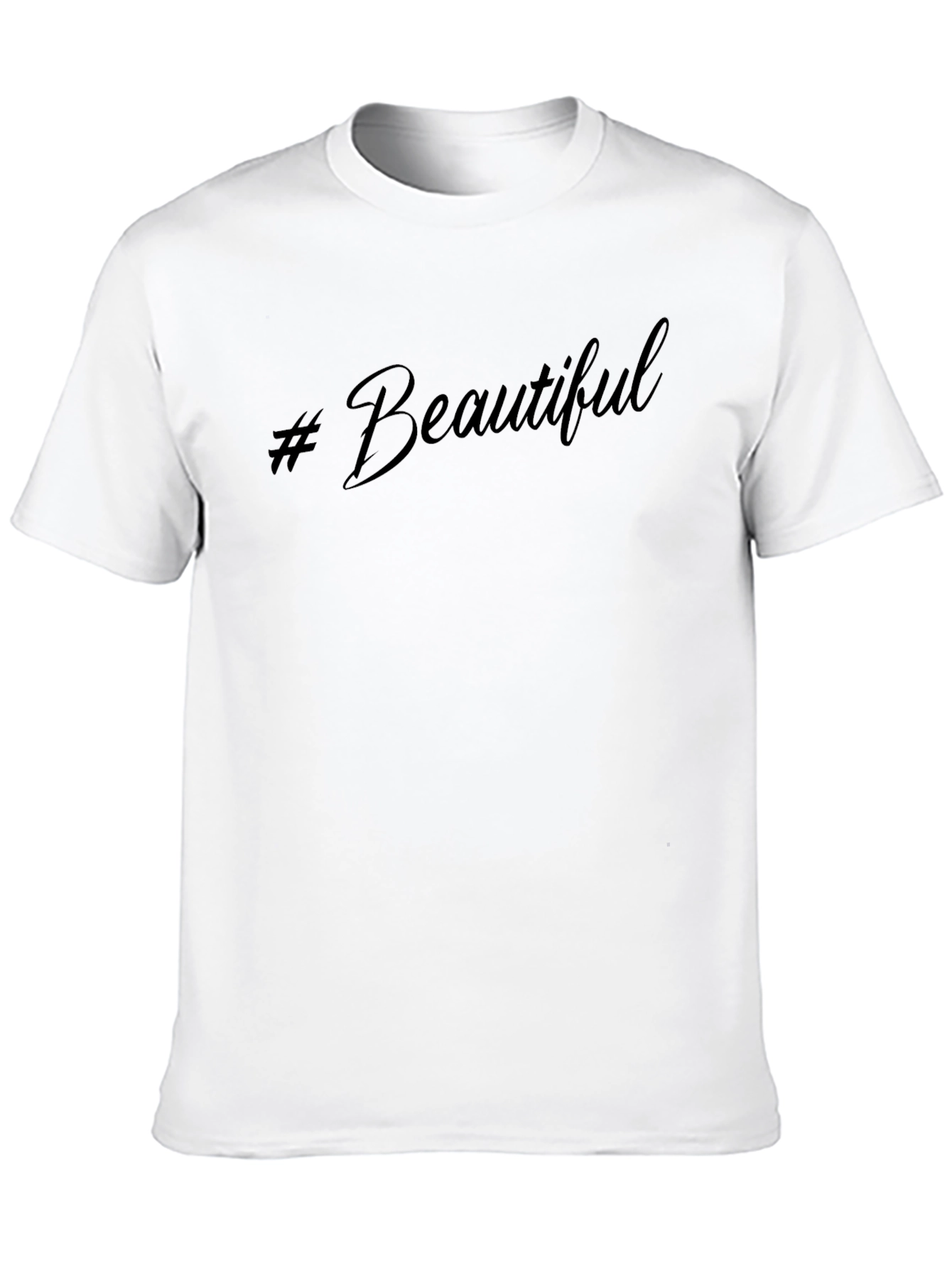 #Beautiful Black Graphic Tee - Stylish Casual Comfort