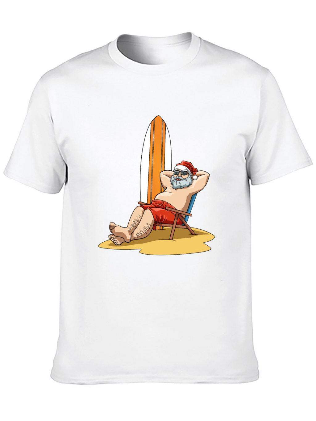 Santa on Vacation Graphic T-Shirt