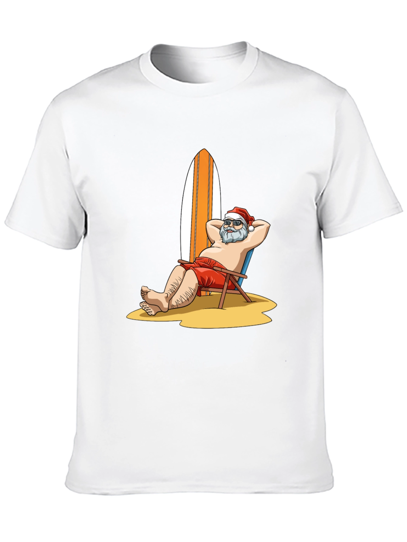 Santa on Vacation Graphic T-Shirt