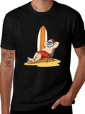 Santa on Vacation Graphic T-Shirt