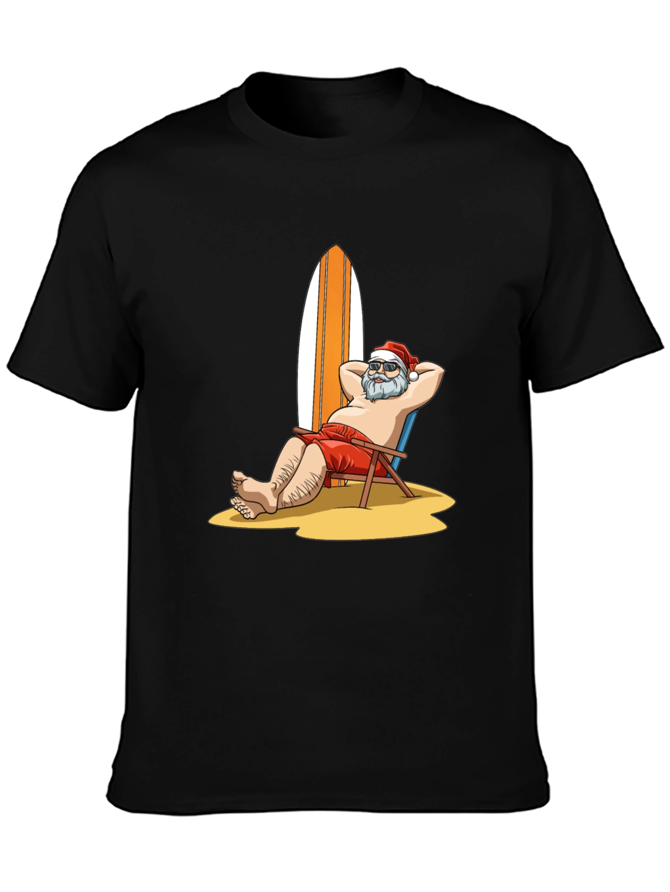 Santa on Vacation Graphic T-Shirt