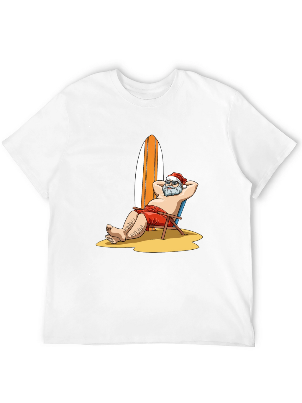 Santa on Vacation Graphic T-Shirt