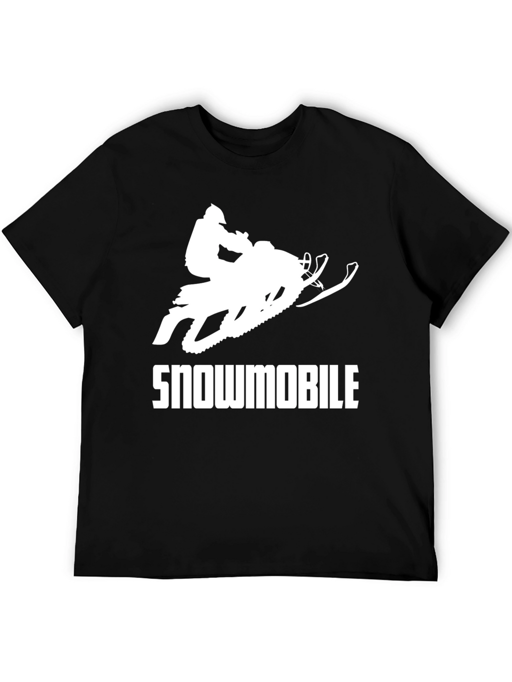 Snowmobile Black Graphic T-Shirt